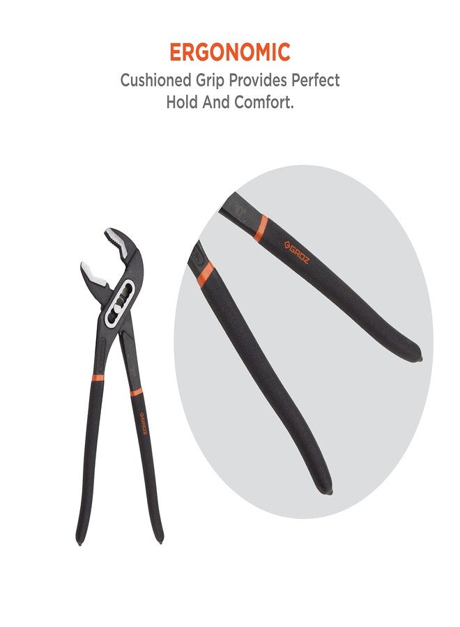 GROZ 7 inch Water Pump Plier with 7 Position Size Adjustment| Plumber plier for Turning & Holding Pipes, Nuts, Bolts etc.| Cushion Grip| Length: 7”| WPP/BJ/7/CV - Image 4